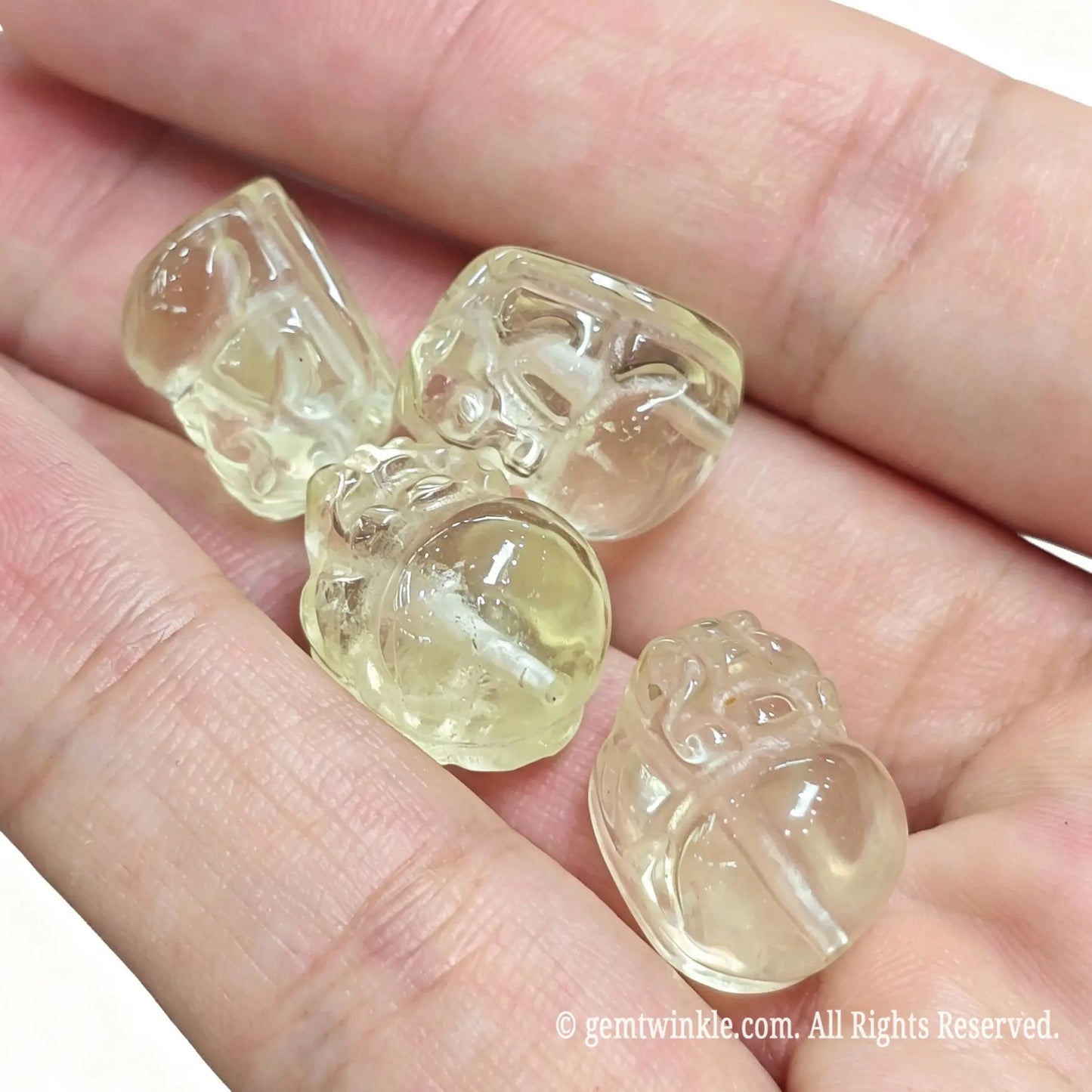 Lemon Quartz Carved Pixiu Beads | Optimized Gemstone Loose Beads
