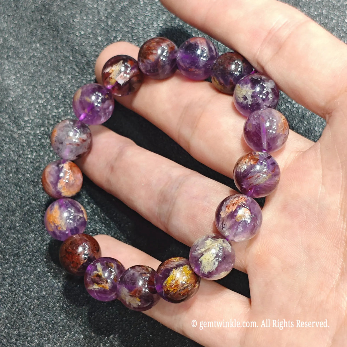 10mm-12mm-purple-lodolite-quartz-beaded-wristlet