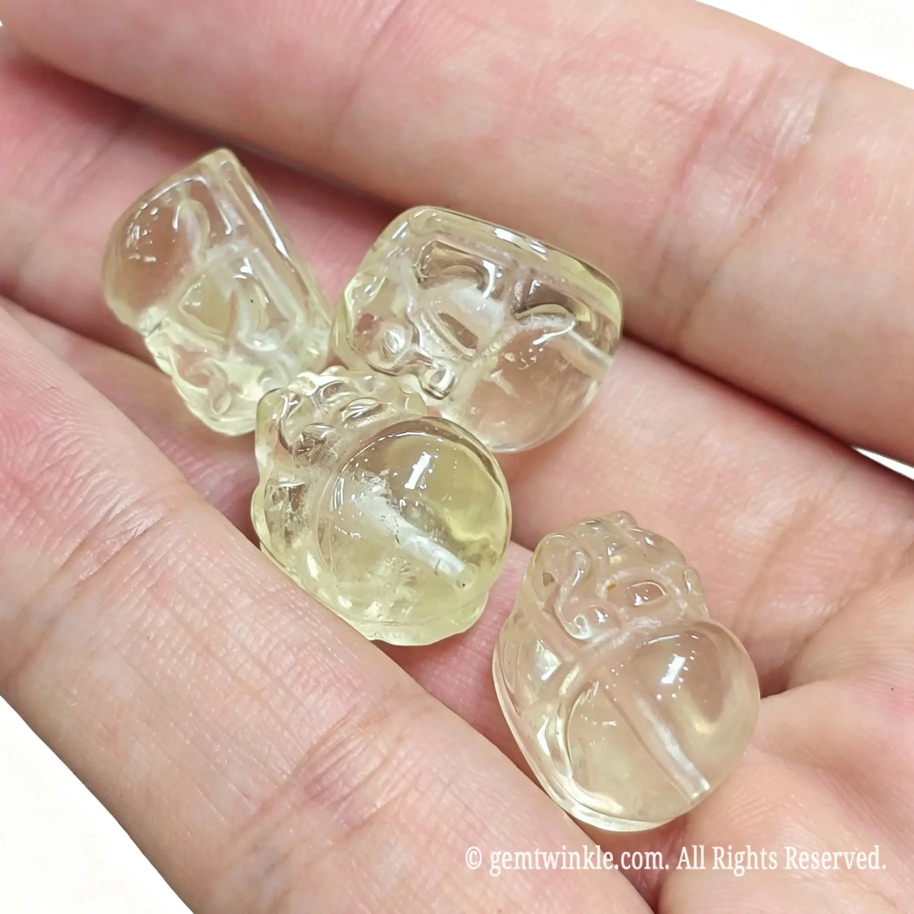 Lemon Quartz Carved Pixiu Beads | Optimized Gemstone Loose Beads