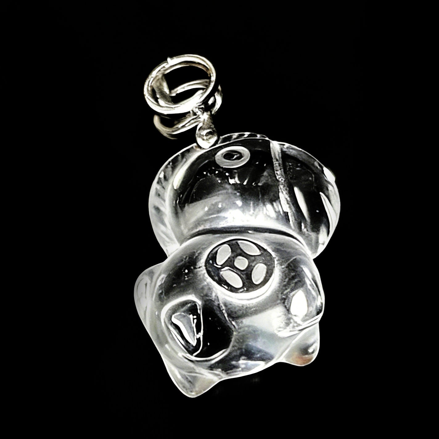 Clear Quartz Horse Charms – Silver Hooks