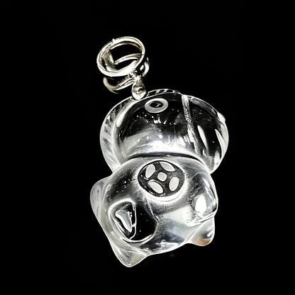 Clear Quartz Horse Charms – Silver Hooks