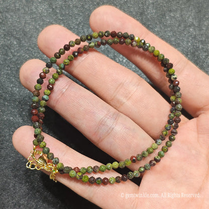Artistic Dragon Blood Jasper Collar - 3mm Gemstone Choker