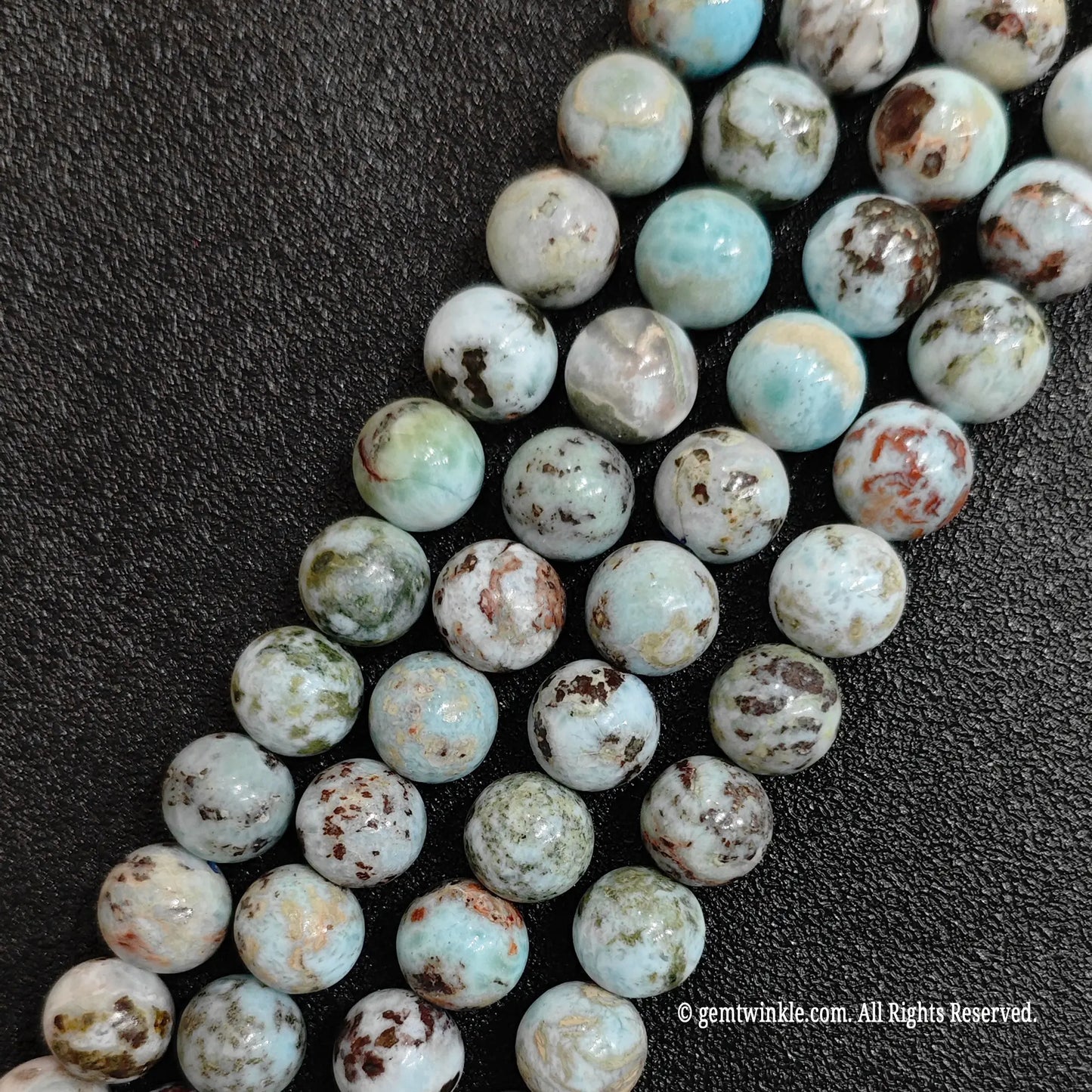 Earthy rustic style larimar gemstone loose beads perfect for handmade bohemian jewelry supplies