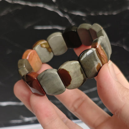 Ocean jasper bracelet displaying balanced blend of warm and cool earth tones—ideal for mindful styling