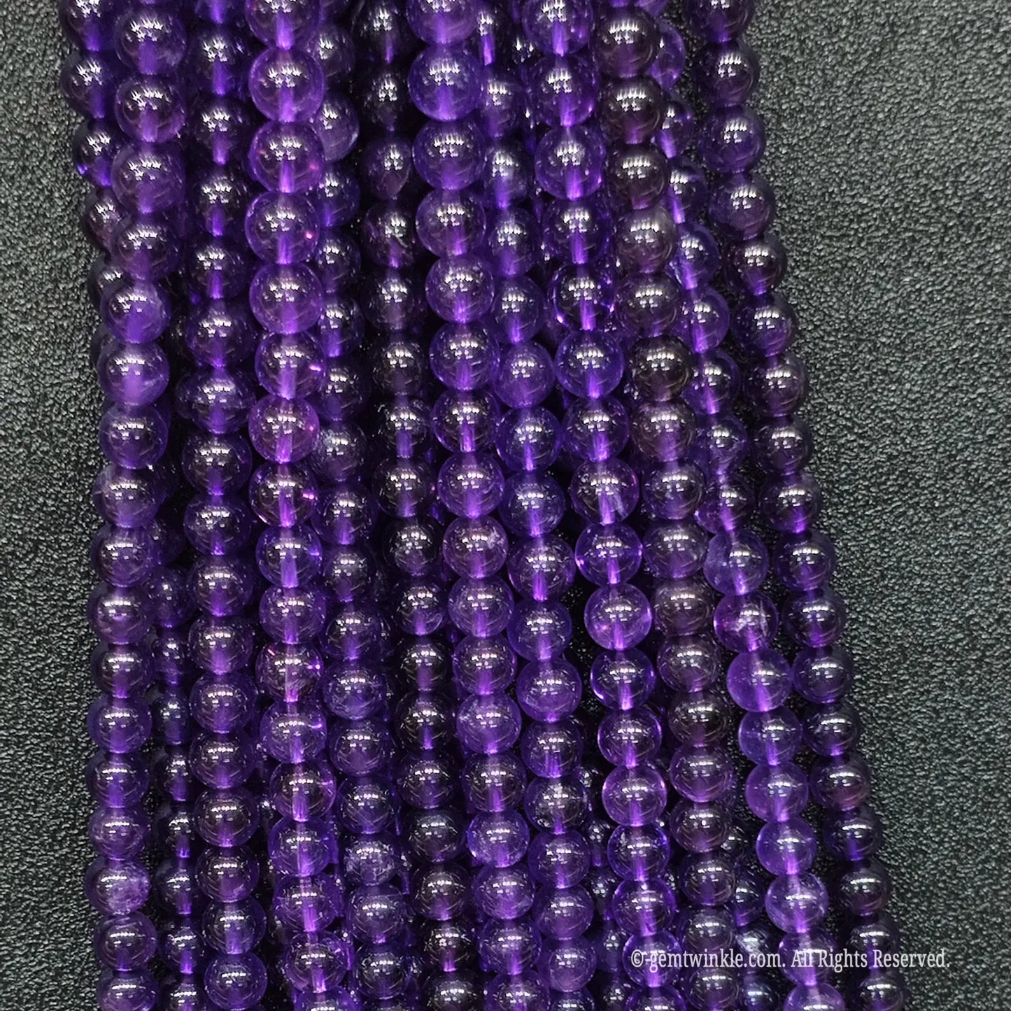 High angle view of wholesale translucent royal violet amethyst crystal