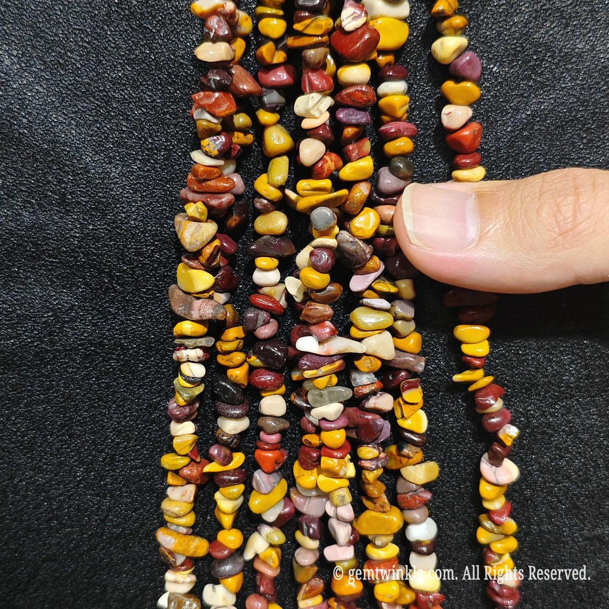Wholesale Natural Mookite Jasper Chip Beads Bulk 5-10mm Strand
