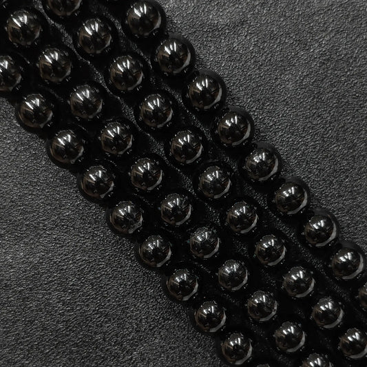 Natural Black Tourmaline Crystal Round Beads Wholesale Bulk 2mm to 18mm Protection Gemstone Strands