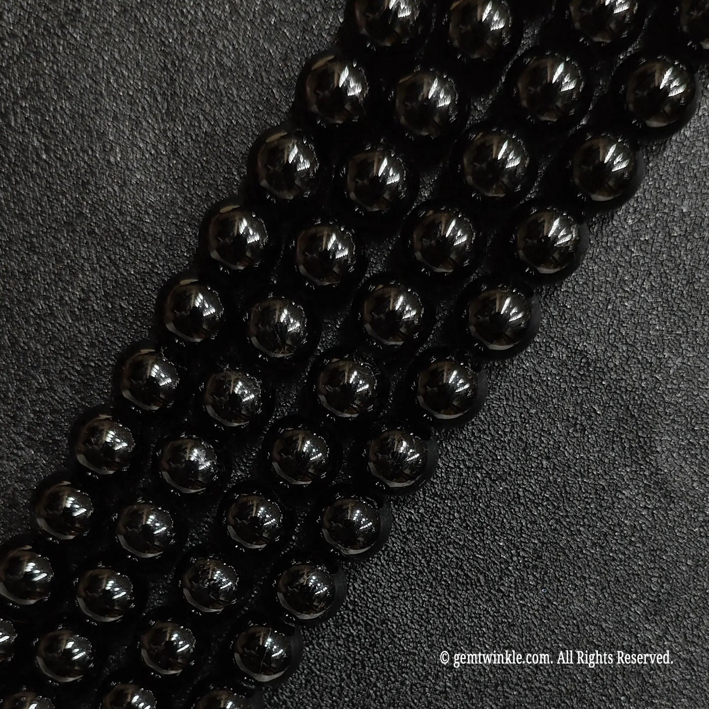 Natural Black Tourmaline Crystal Round Beads Wholesale Bulk 2mm to 18mm Protection Gemstone Strands