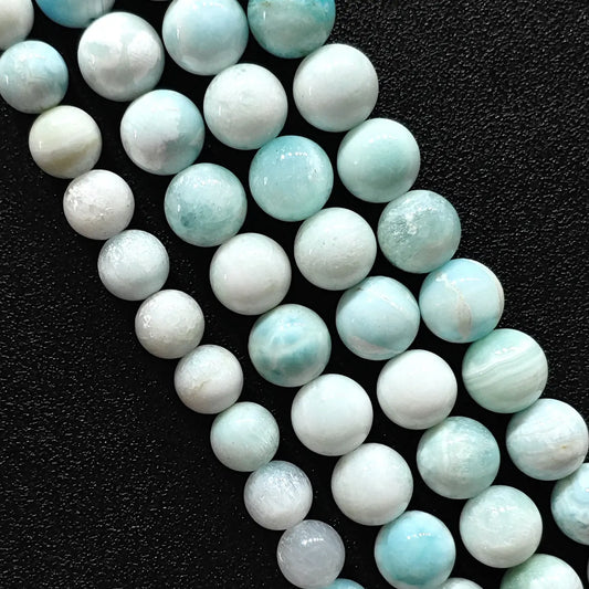 Wholesale natural blue hemimorphite gemstone beads close up detail