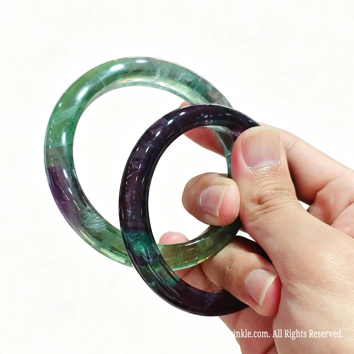 Natural Rainbow Fluorite Gemstone Wristband | Custom Budget Tier