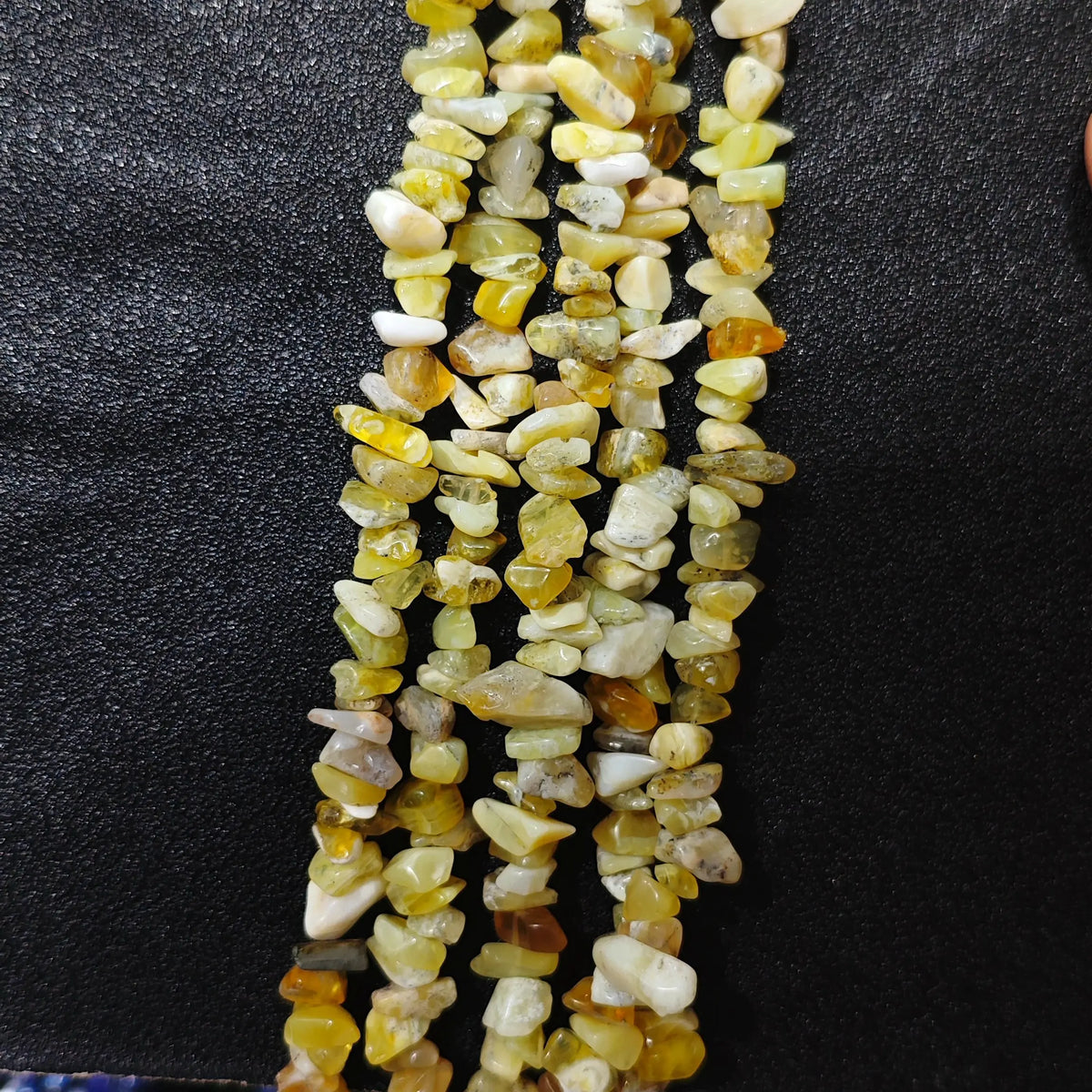 Multiple strands of natural yellow opal 5-10mm irregular chip beads for jewelry crafting and wholesale