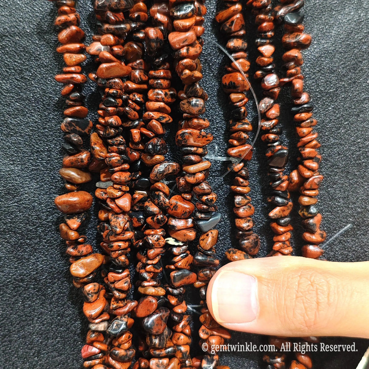 Red Eye Obsidian Wholesale Craft Beads Display