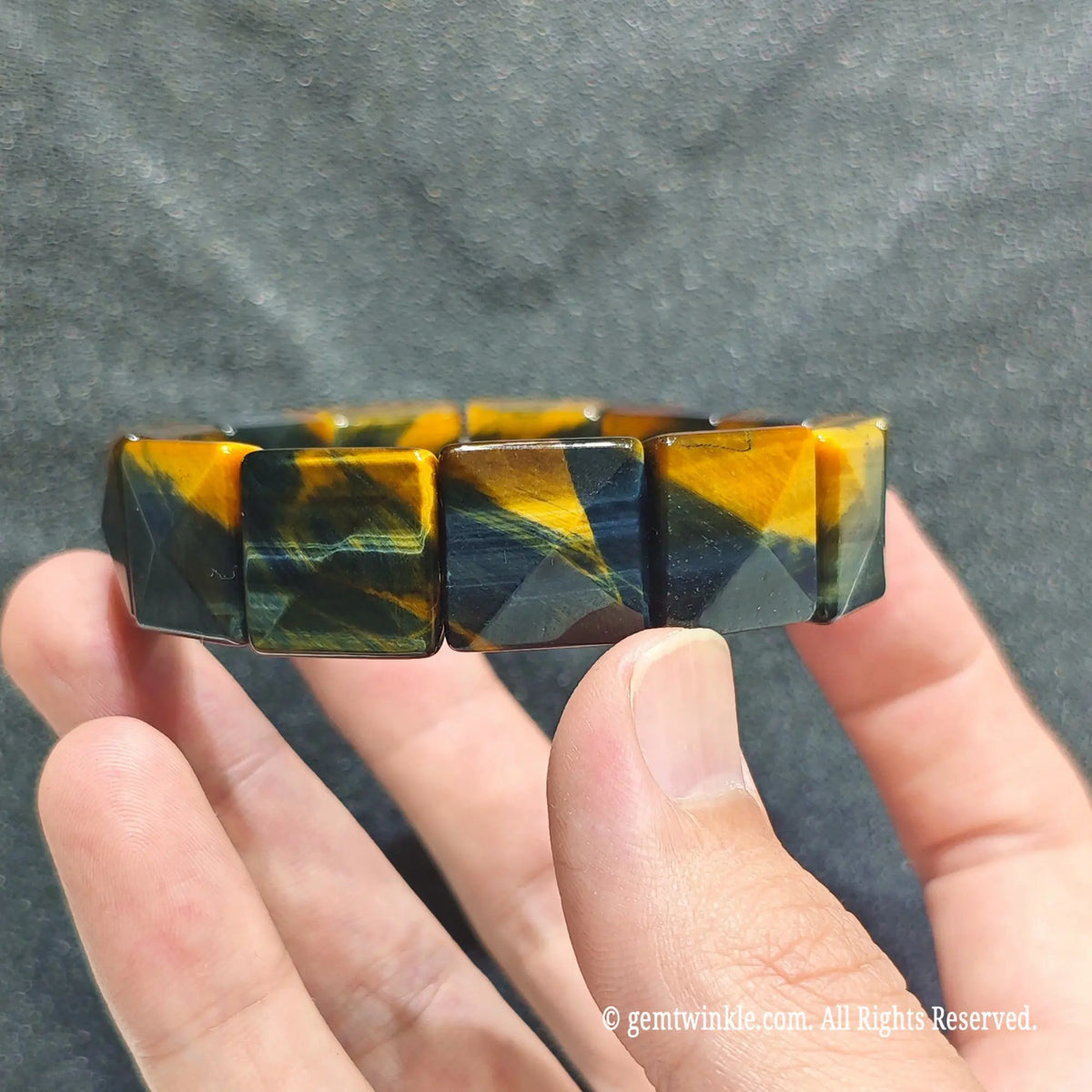 faceted-square-tiger-eye-geometric-cuff