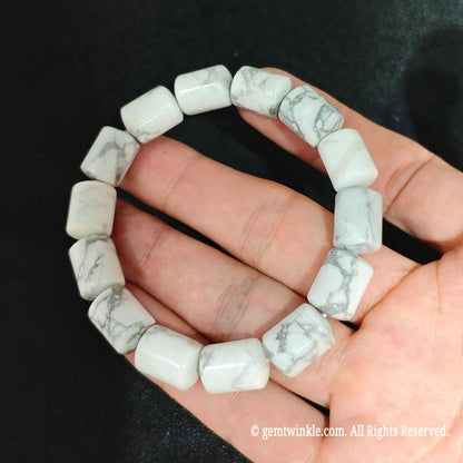 White Howlite Crystal Jewelry Making Supply Detail