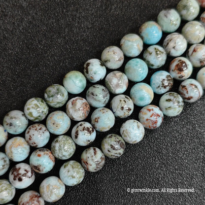 Budget friendly grade c larimar crystal round beads from donghai wholesale stock lot