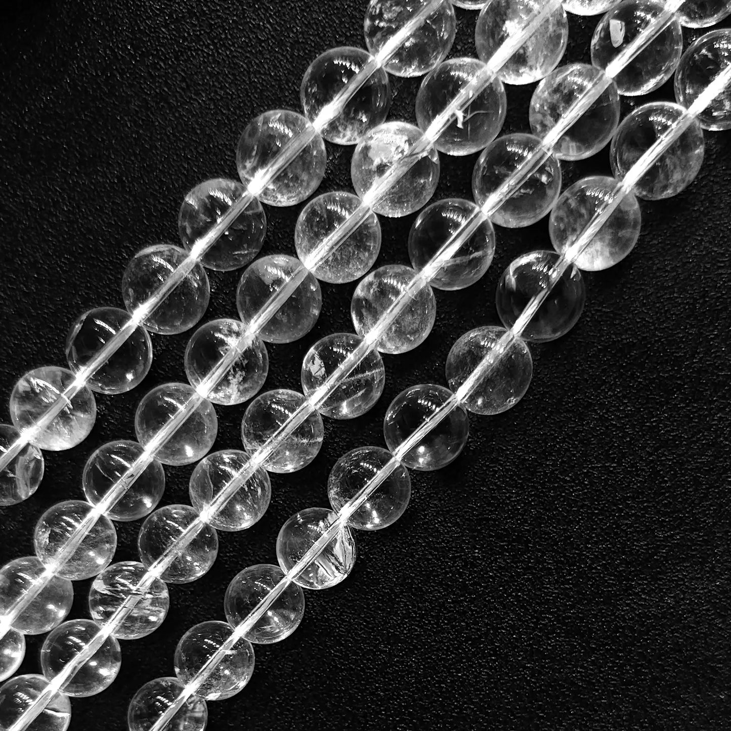 Natural clear quartz round loose beads with rich inner ice crackle and cloudy cotton inclusions gems twinkle stock