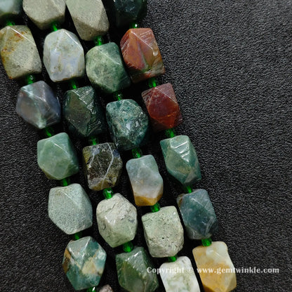 earth tone ocean jasper chunky focal beads multi strand view