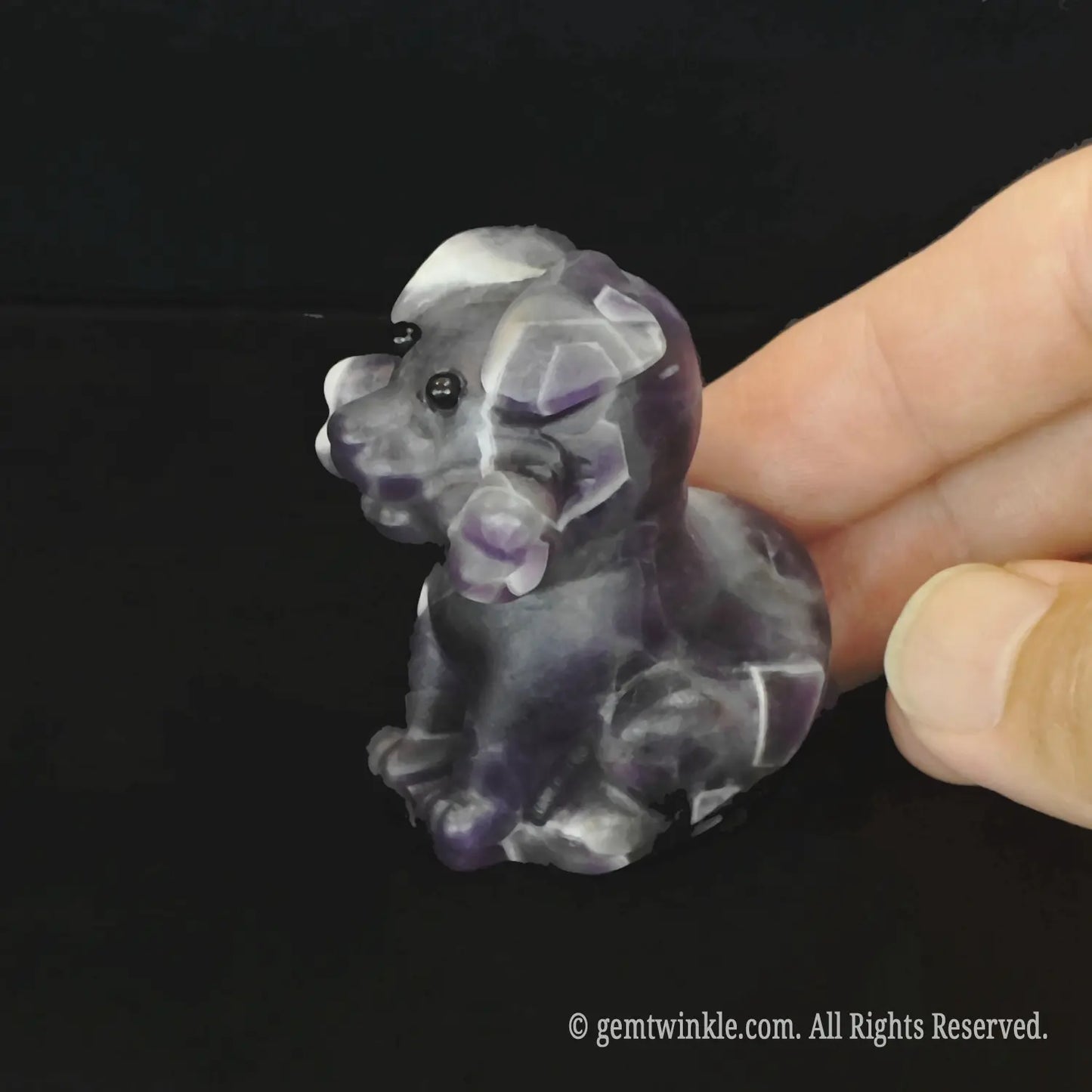 gems-twinkle-wholesale-chevron-amethyst-puppy-figurine-front