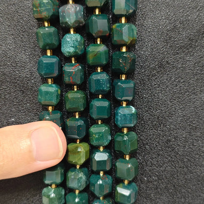 Green Crystal Square Strands Texture Display