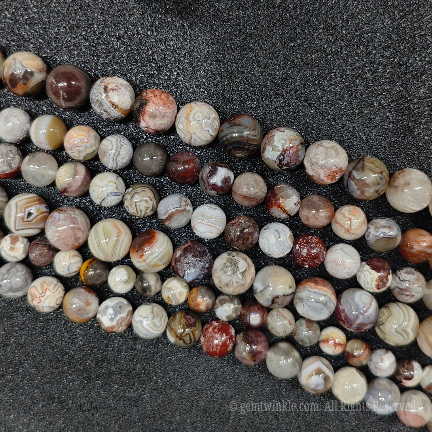 handpicked unique pattern mexican lace agate loose beads global tracked commercial shipping