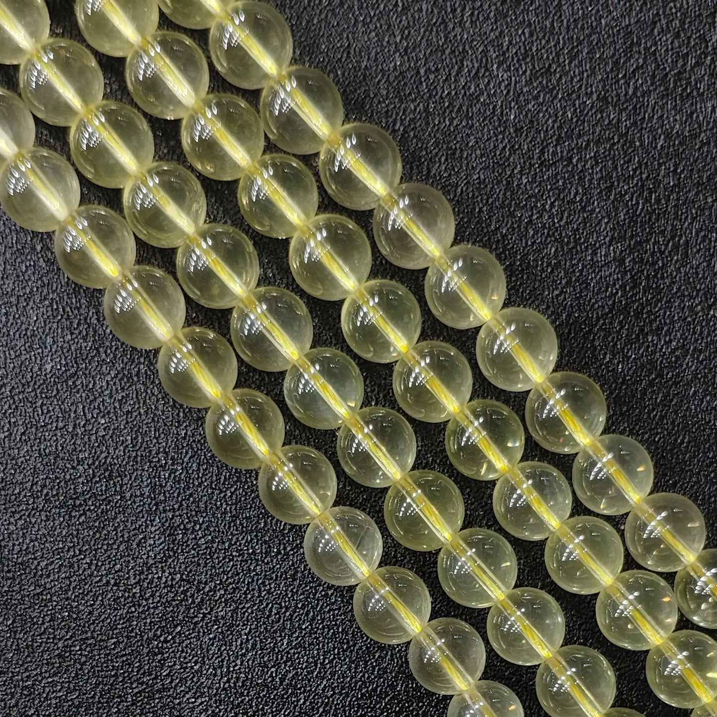 B plus grade creamy translucent lemon citrine quartz round loose beads with soft jelly texture gems twinkle wholesale