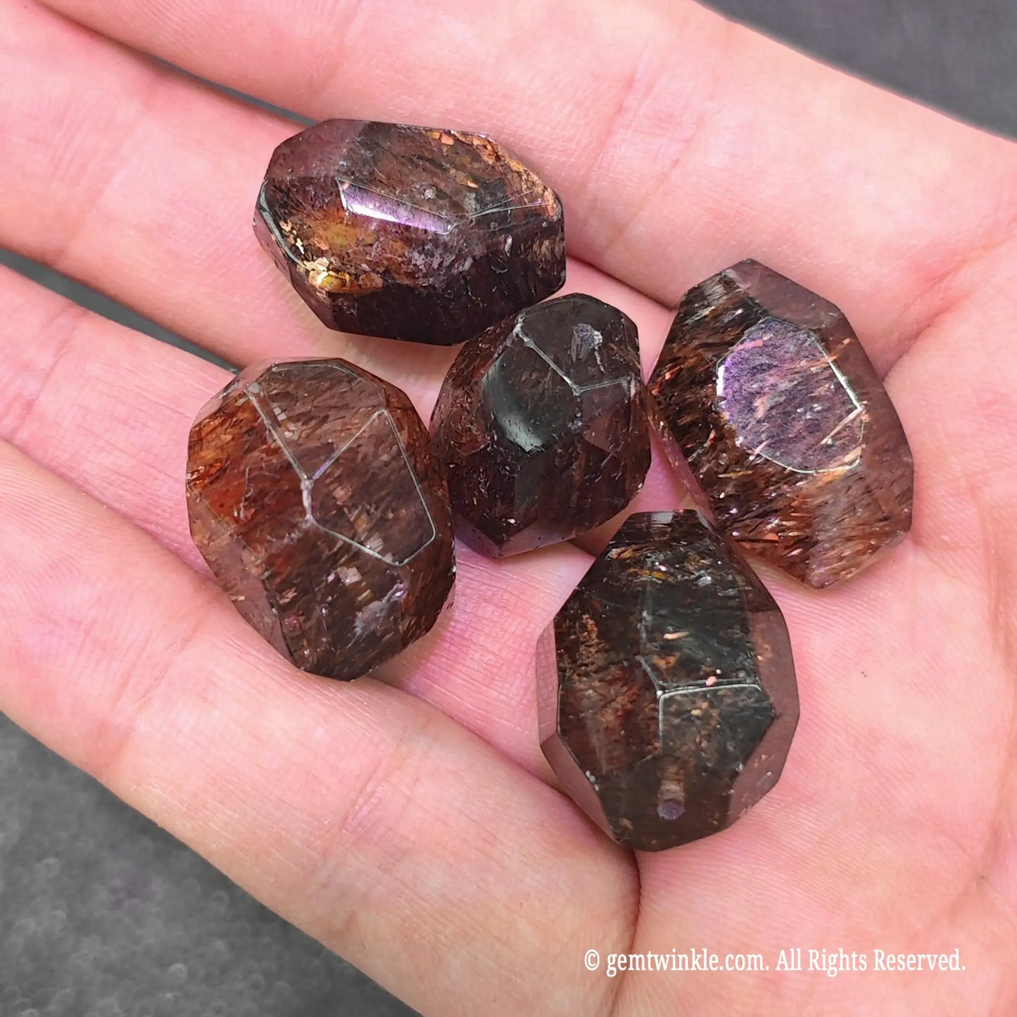 loose black gold rutilated quartz freeform focal beads lot for custom artisan jewelry making