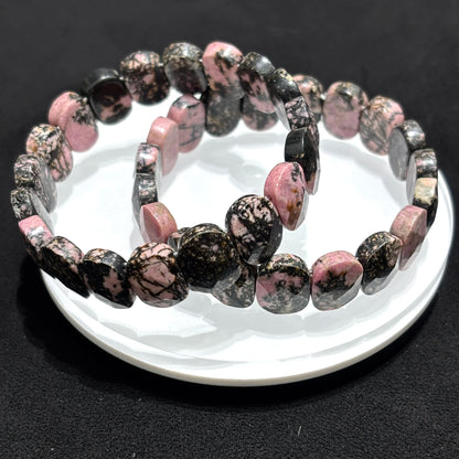 Matching Rhodonite Bracelets for Best Friends or Couples - Unique Friendship Gift