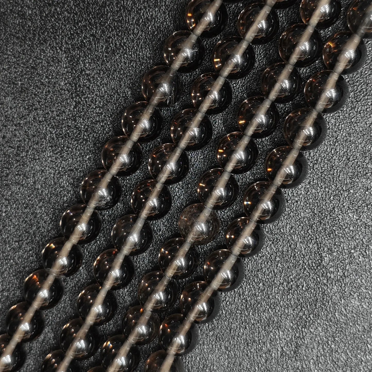Natural ice obsidian crystal beads from tiny micro 2mm and 3mm spacer sizes up to 14mm strands