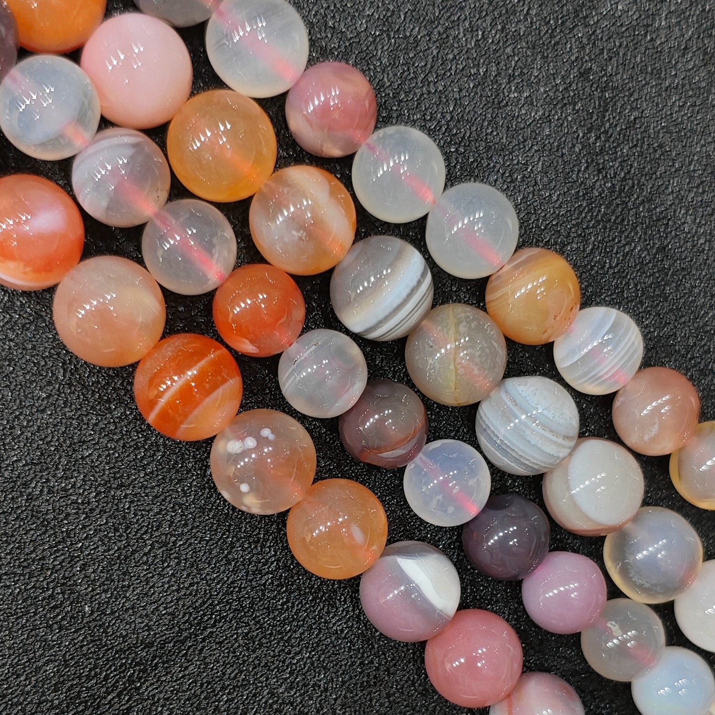 Wholesale natural red banded agate round loose beads premium persian agate strands for DIY handmade bracelets jewelry crafting supply