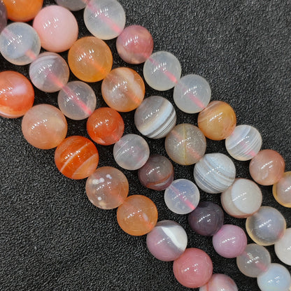 Wholesale natural red banded agate round loose beads premium persian agate strands for DIY handmade bracelets jewelry crafting supply