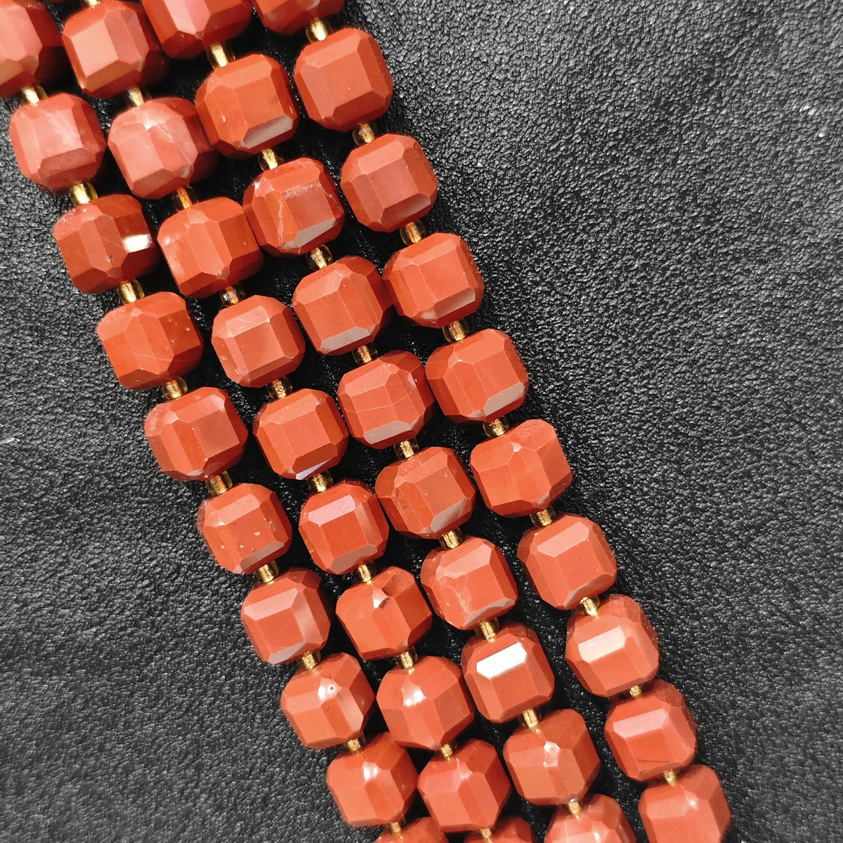 Natural Red Jasper Square Cut Strands Main Preview