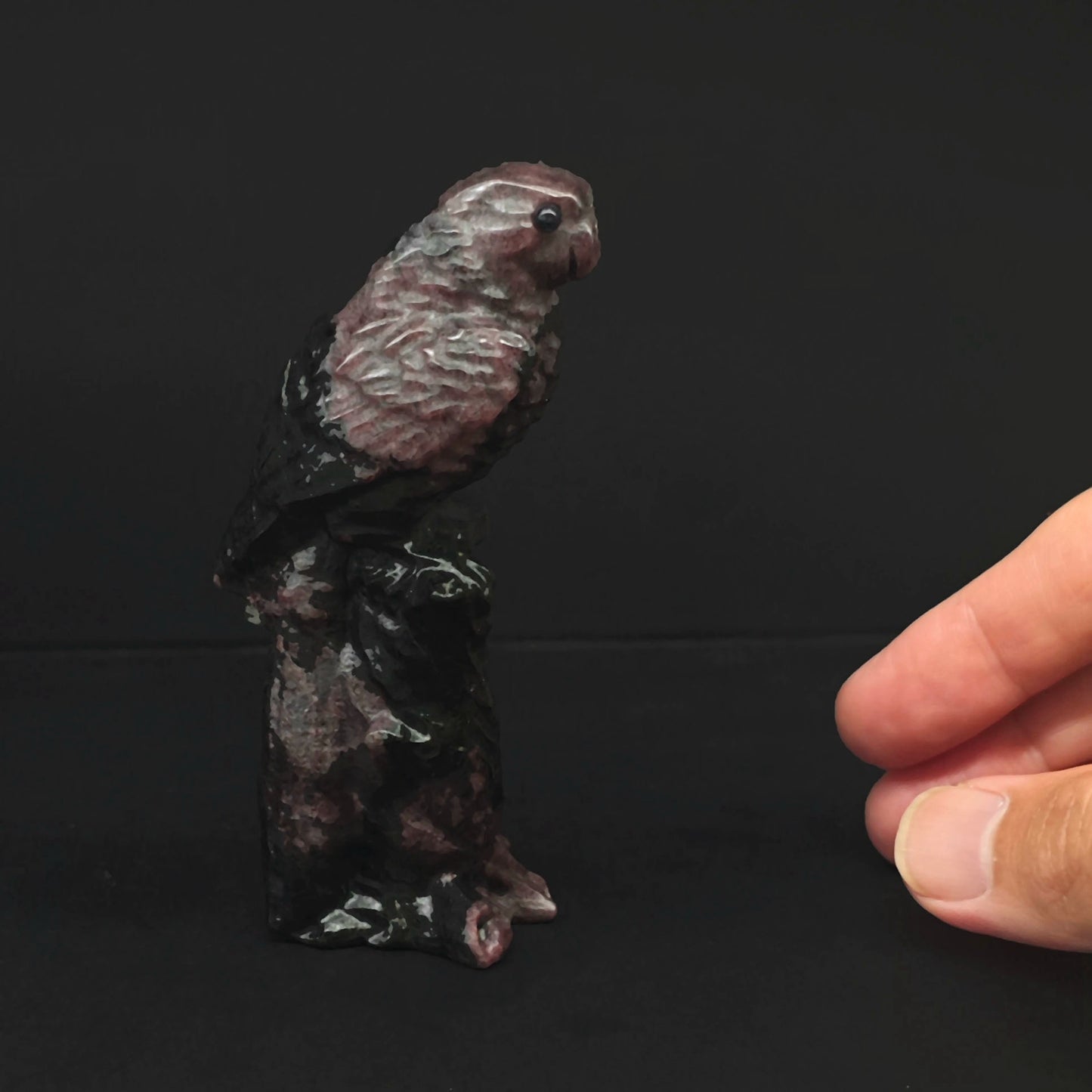 red-brown-stone-macaw-bird-figurine