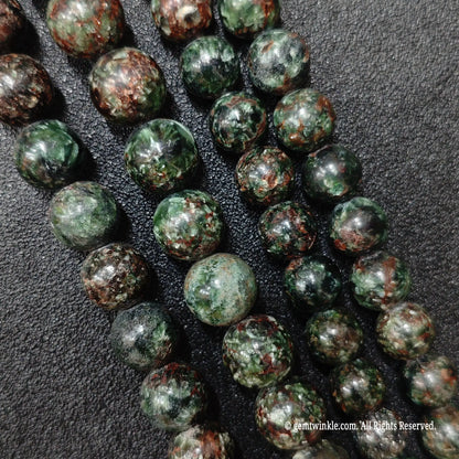 Resin stabilized clinochlore mineral bead bulk lots from our direct market sourcing networks