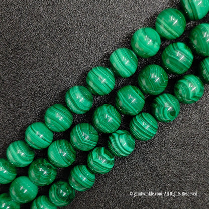 Vivid green banded gemstone round beads perfect for artisan handmade jewelry making supplies boutique lot